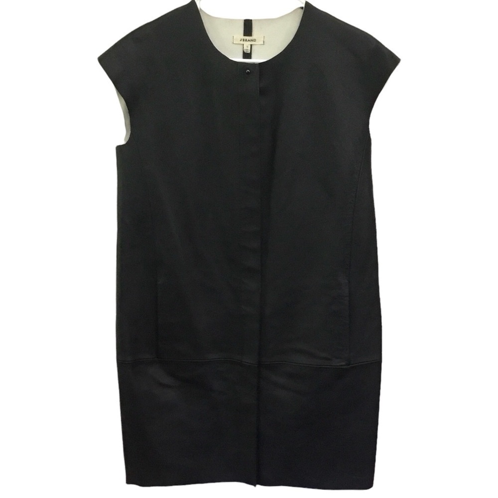 J Brand Black Sleeveless Mini Dress